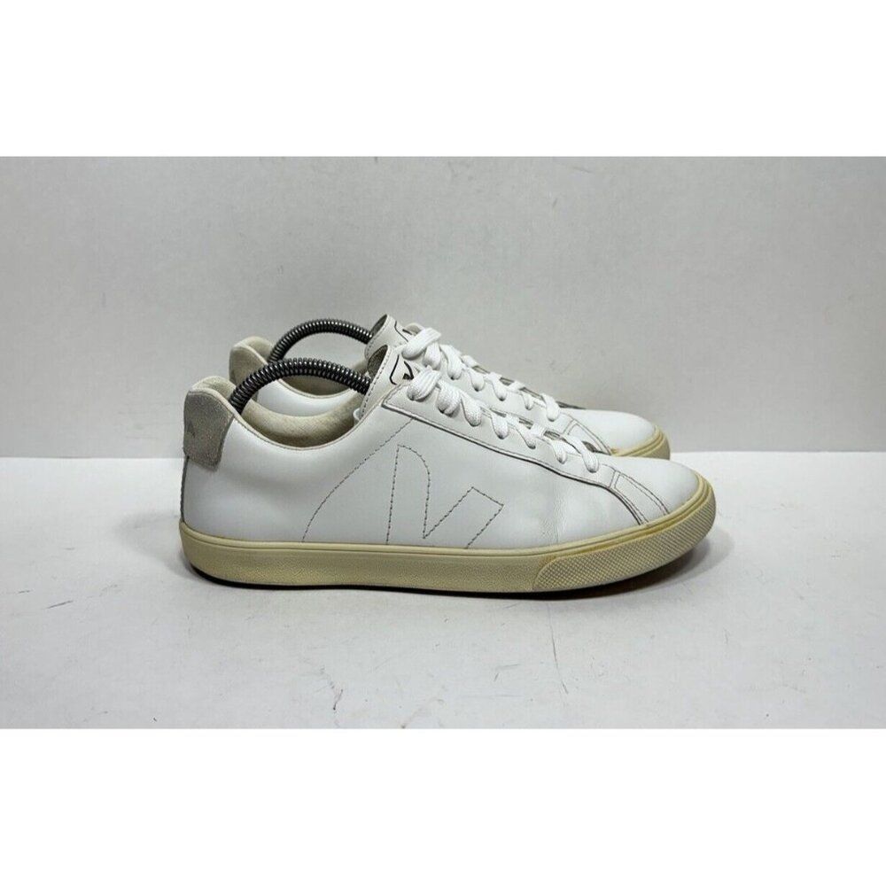 Veja Esplar Womens‎ Size 9 White Leather Low Top Athletic Sneakers Shoes